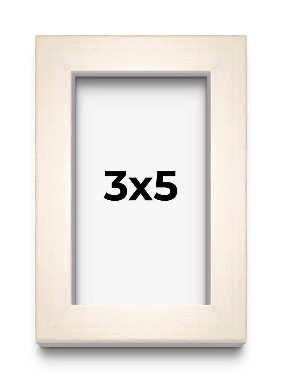 Photo Size Minimalist White Picture Frame - UV Acrylic, Foam Board Backing, Hanging Hardware